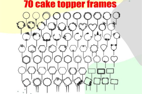 70 Wedding Cake Topper Frame SVGs for Creative Crafters