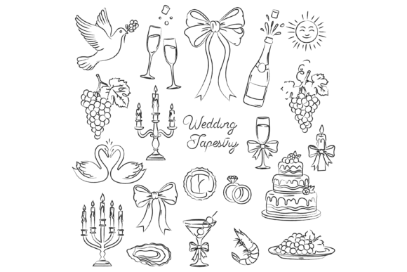 Charming Wedding Doodles: A Complete Illustration Collection