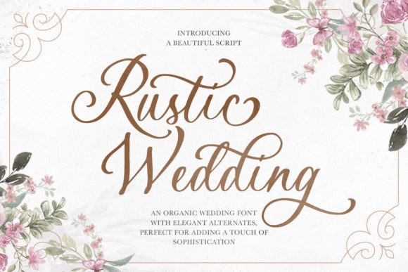 Rustic Wedding Font: Crafting Designs with Handmade Charm