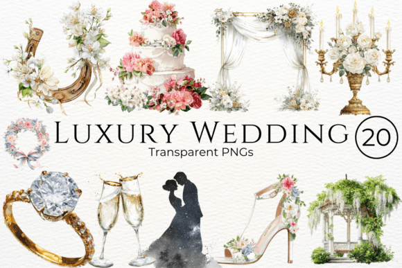 Watercolor Wedding Clipart: Your Digital Design Toolkit