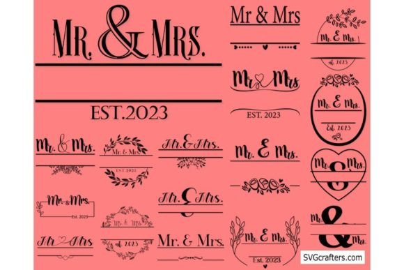 Wedding Svg Bundle: Mr and Mrs Svg for Your Crafting Projects