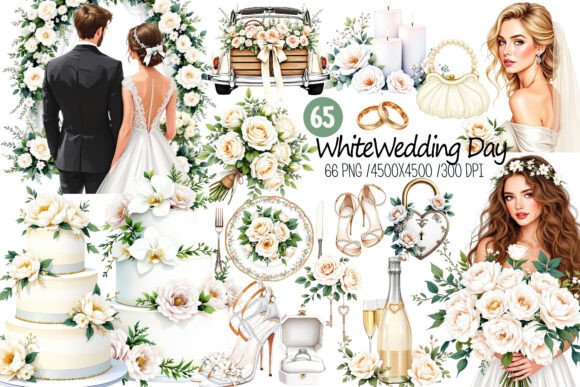White Wedding Day: Crafting Timeless Romance in Your Designs
